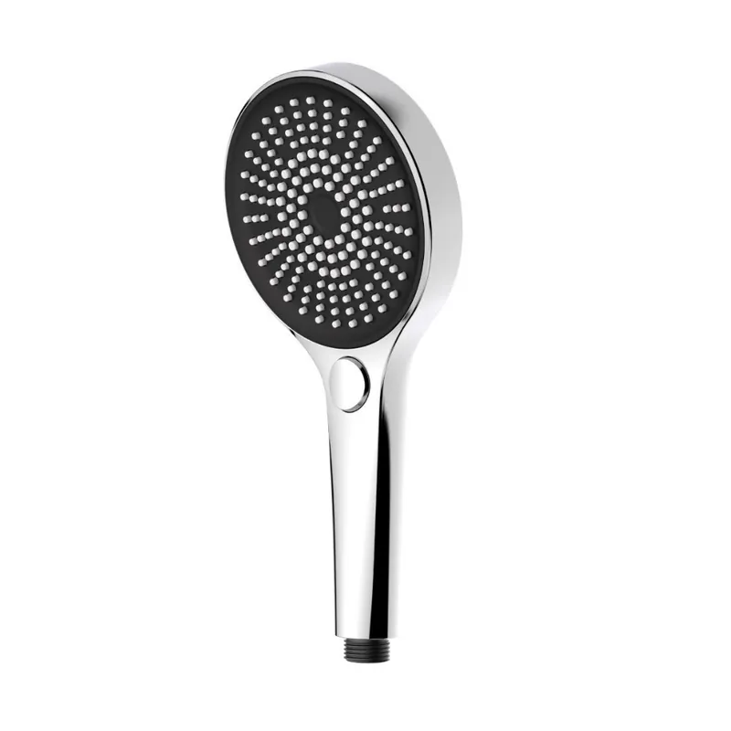 Douchette à main 3 jets, diamètre 12,5 cm, noir/chrome (SATBSRS81)