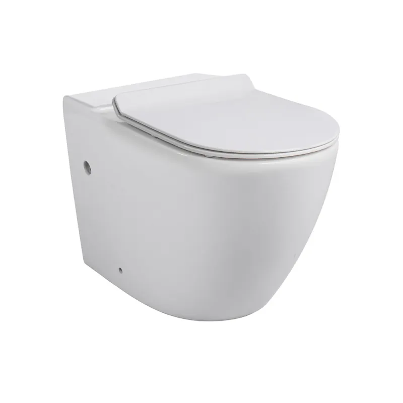 WC à poser sans bride en céramique avec abattant SoftClose, blanc (CEPX030RREXB)