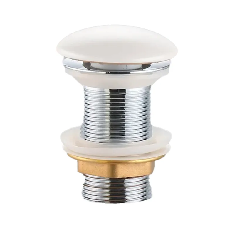 PixL bonde à écoulement libre 5/4 " sans trop plein pour lavabos et vasques, blanc brillant (CEPXPLUGW)