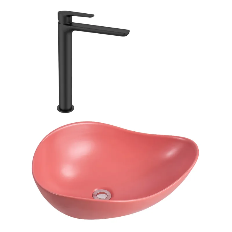 PixL 51x38x19 cm vasque à poser + Swiss Aqua Technologies Mood mitigeur lavabo XL + Ceramia PixL bonde (CEPX505PMSAT285C)