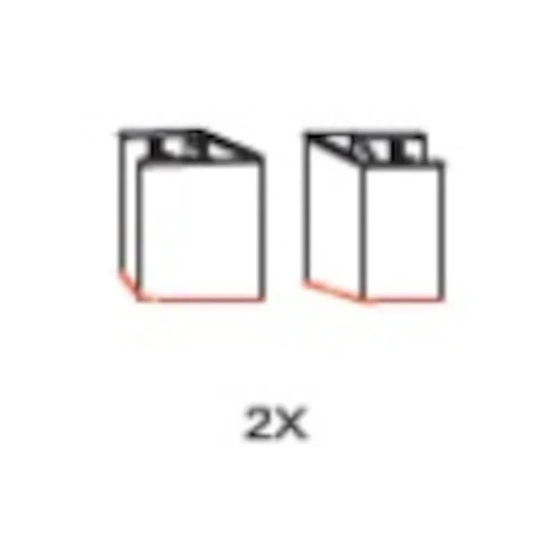 Basic x2 barres magnétiques pour portes de douche Swiss Aqua Technologies Project, pièces de rechange, noir mat (NDMKOUT10C)