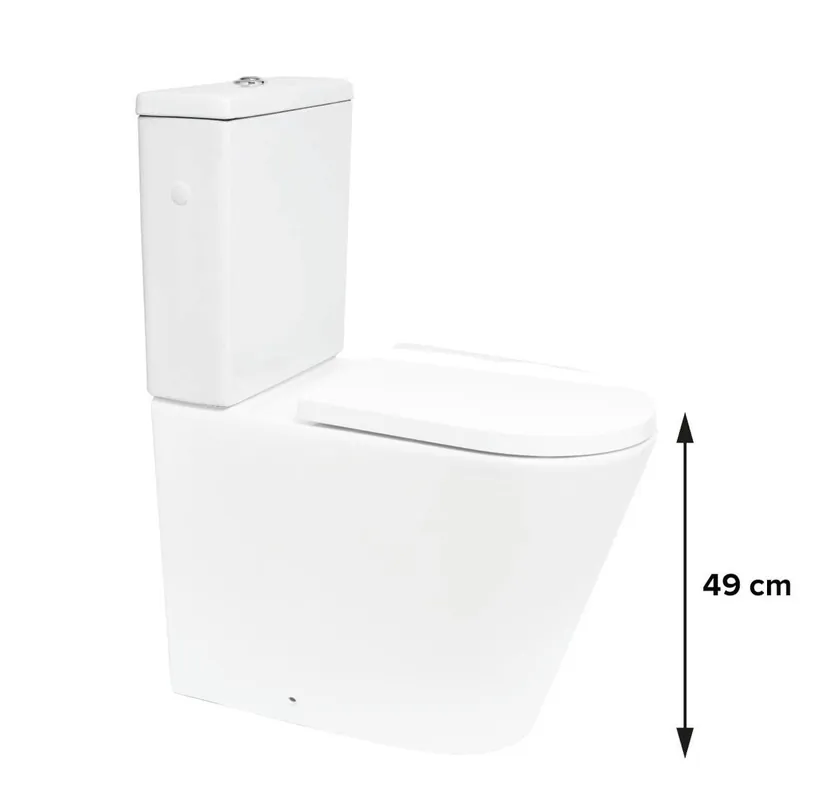 Brevis réservoir de chasse d‘eau en céramique pour Combi WC SATBRE32 et SATPRO31, blanc (SATBRE32N)