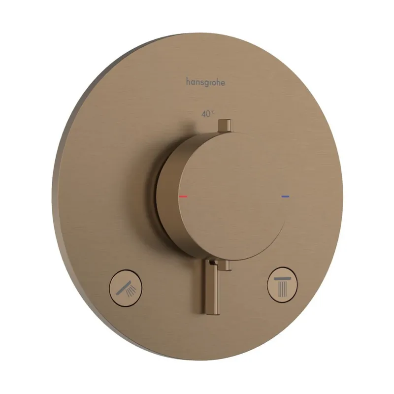 Ecostat Comfort S set de finition pour mitigeur thermostatique encastré, 2 fonctions, bronze brossé (33715140)
