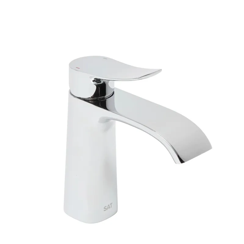 Infinitio mitigeur de lavabo avec bec cascade, sans vidage, chrome (SATBSINF271)
