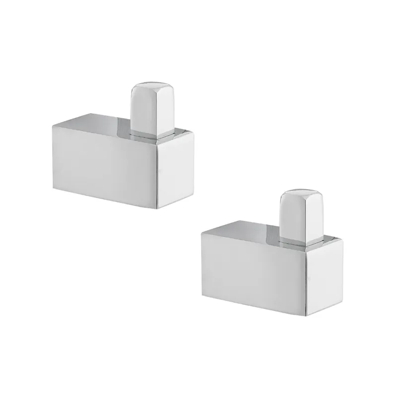 Multi set de deux crochets de salle de bain, chrome (ELEMULTI-SET1)