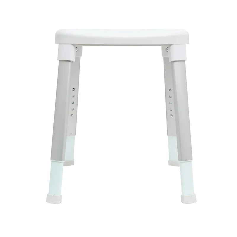 Siège de douche réglable, lignes arrondies et douces, sans accoudoirs, blanc mat (SATDSEDNASTB)