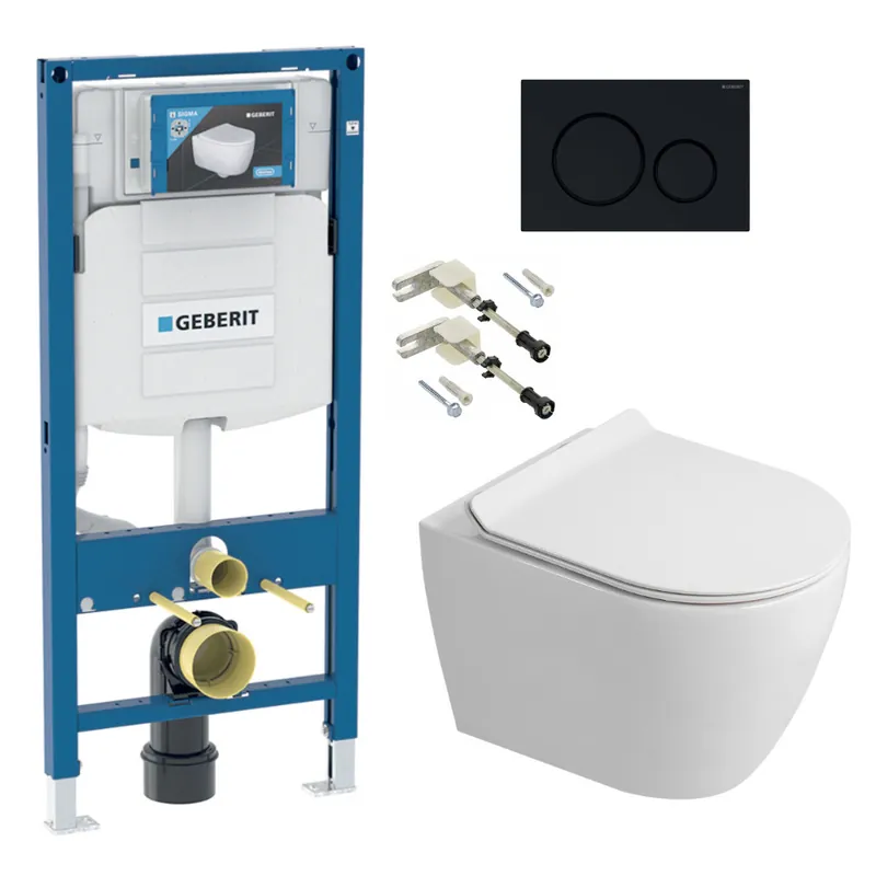 Duofix pack WC bâti-support + WC suspendu sans bride Ceramia PixL avec abattant SoftClose + plaque (GECEPXWT06-FR)
