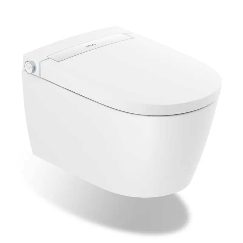 Mila WC japonais suspendu chauffant en céramique sans bride, ECO 3/4,5 L, sortie horizontale, blanc (H8215230000001)
