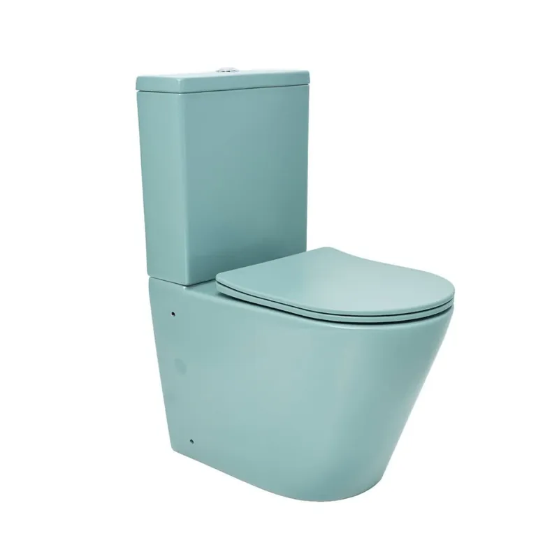Infinitio WC à poser complet en céramique avec abattant SoftClose, vert mat (SATINF031VPSNLGEM)