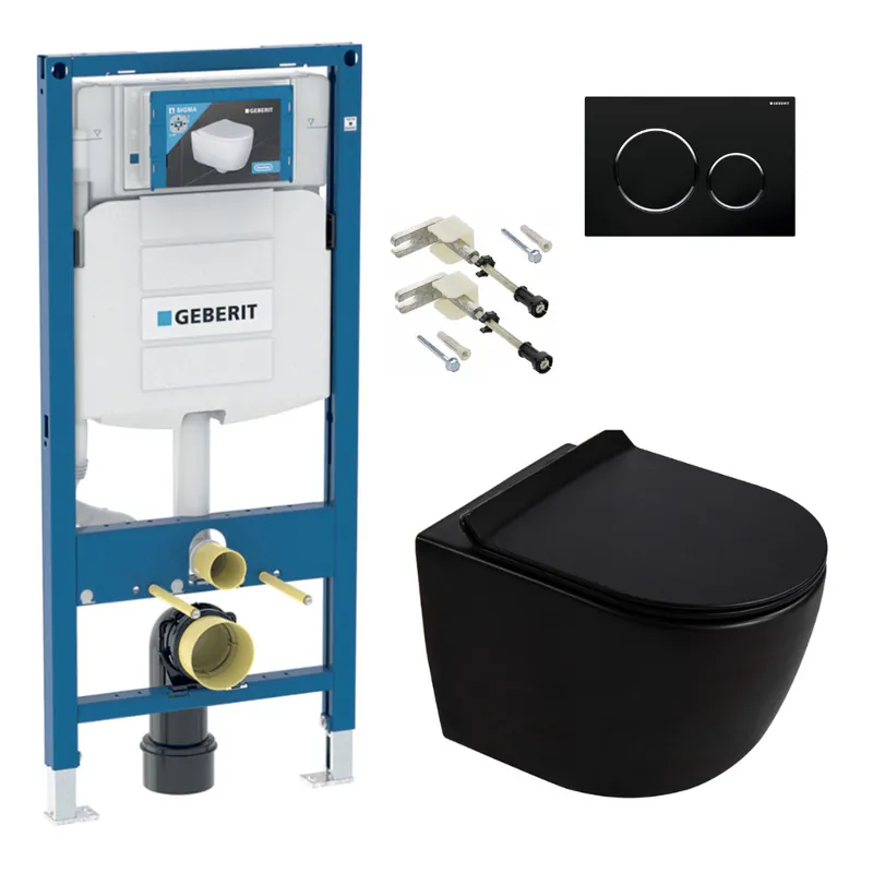 Duofix pack WC bâti-support + WC suspendu sans bride Ceramia PixL avec abattant SoftClose + plaque (GEDCEPXBMT04-FR)