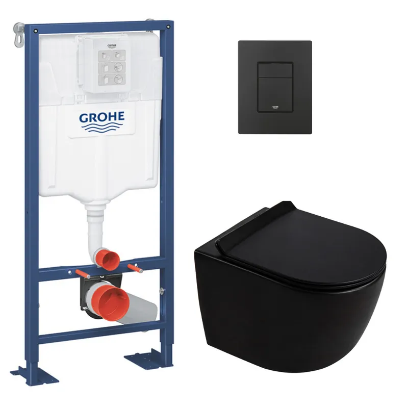 Solido pack WC bâti-support autoportant + WC suspendu sans bride Ceramia PixL avec abattant SoftClose + plaque (GRCEPXBMT01-FR)