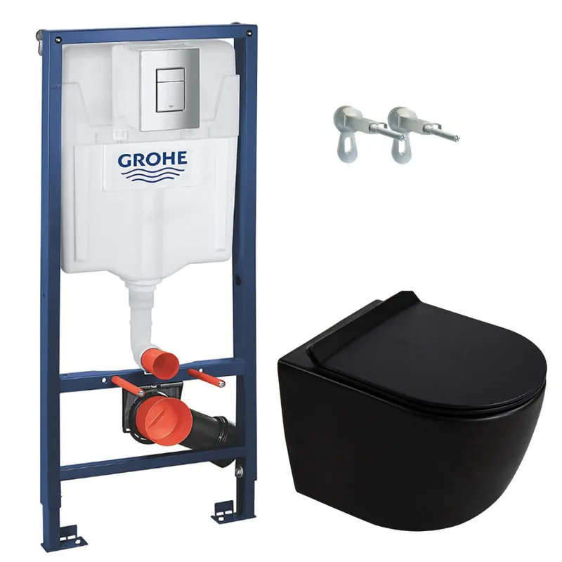 Rapid SL pack WC bâti-support + WC suspendu sans bride Ceramia PixL avec abattant SoftClose + plaque (GRRCEPXBMT03-FR)