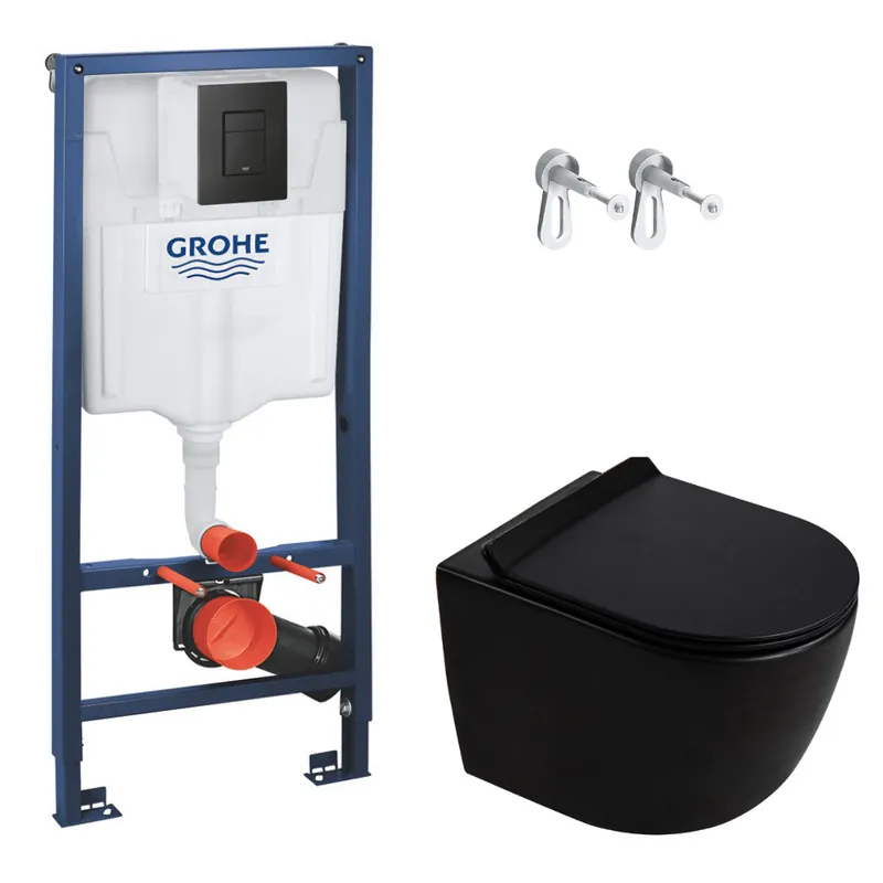 Rapid SL pack WC bâti-support + WC suspendu sans bride Ceramia PixL avec abattant SoftClose + plaque (GRRCEPXBMT02FR-FS)