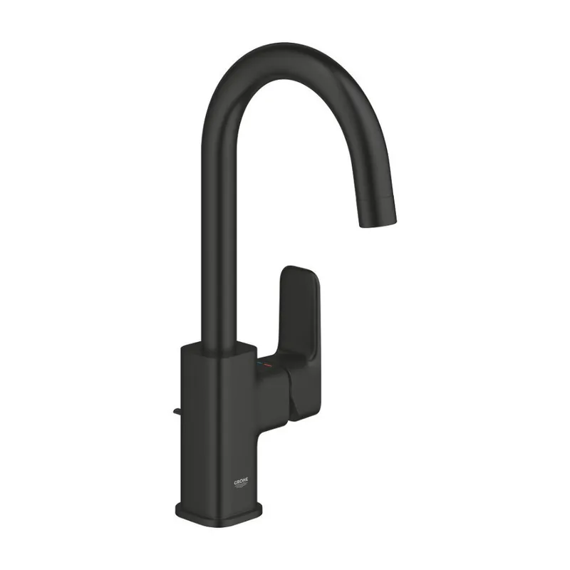 Dice mitigeur monocommande de lavabo 1/2" à levier tactile, taille L, noir mat (1018712430)