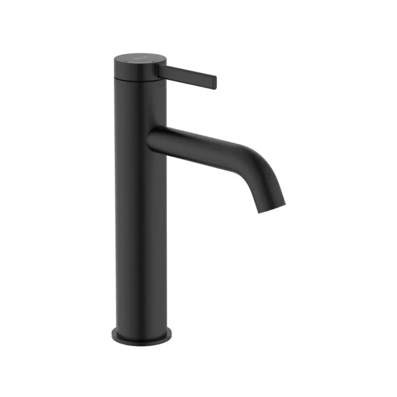 Ona mitigeur de lavabo XL à levier, hauteur 21,2 cm, avec bonde clic-clac, noir mat (A5A3C9ENB0), cm,