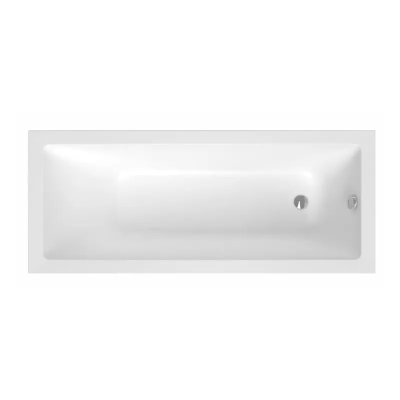 Aurum 160x70 cm baignoire rectangulaire en acrylique, orientation gauche et droite, sans pieds, blanc (SATVAUR16070)