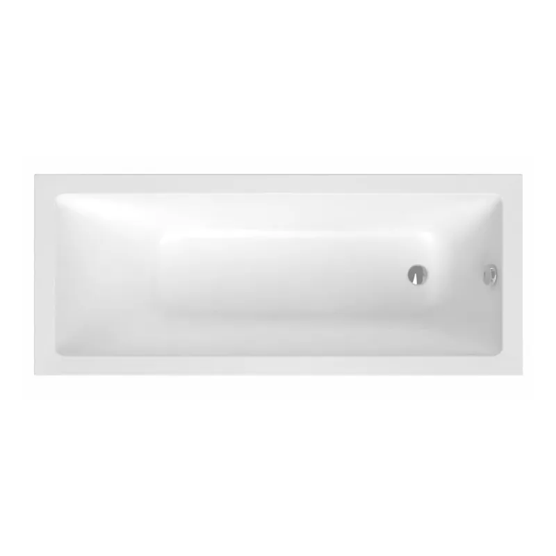 Aurum 160x80 cm baignoire rectangulaire en acrylique, orientation gauche et droite, sans pieds, blanc (SATVAUR16080)