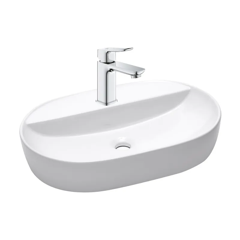 QUICKFIX DICE mitigeur lavabo taille S + Vasque à poser Swiss Aqua Technologies 60x40x12,5cm (BA2-G1018570000-01)