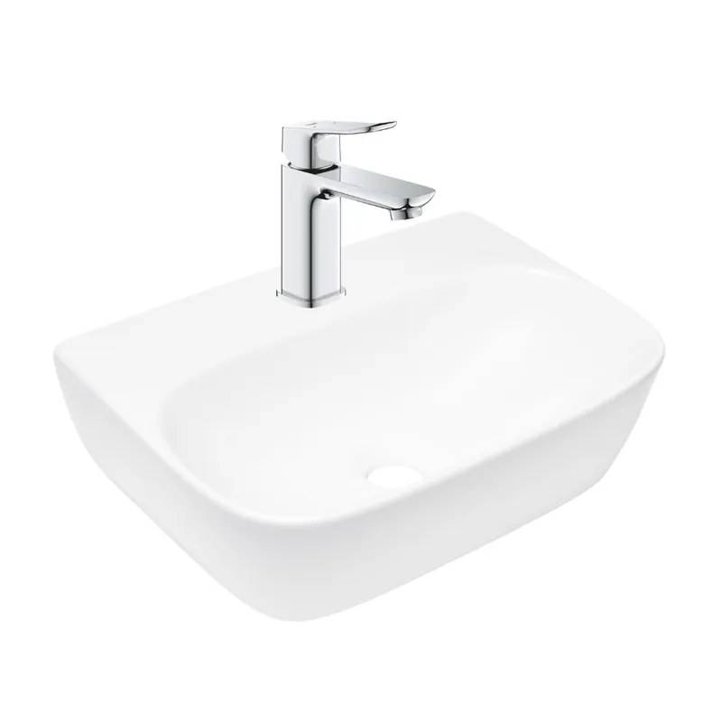 QUICKFIX DICE mitigeur lavabo, taille S + Lavabo suspendu Swiss Aqua Technologies, 43x30x13cm (BA2-G1018570000-02)