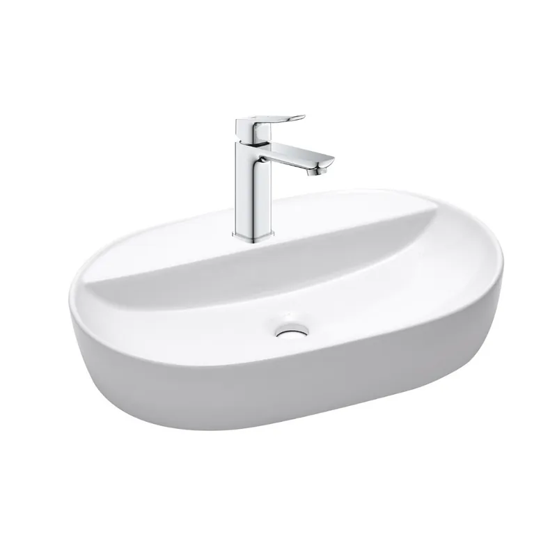 QUICKFIX DICE Mitigeur lavabo, taille M + Vasque à poser Swiss Aqua Technologies 60x40x12,5 cm (BA2-G1018330000-01)