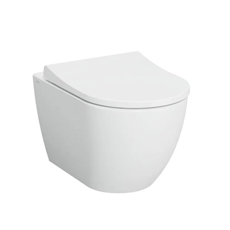 WC sans bride S60, fixations invisibles + Abattant softclose, Blanc (7510-003-6288)
