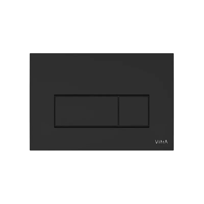 Root Square Plaque de déclenchement double touche, Noir mat (740-2311)