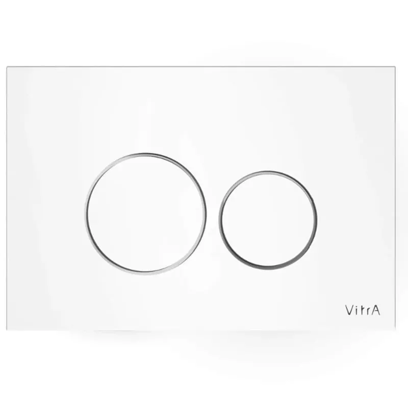 Vetro plaque de commande double touche en verre, blanc (740-1600)