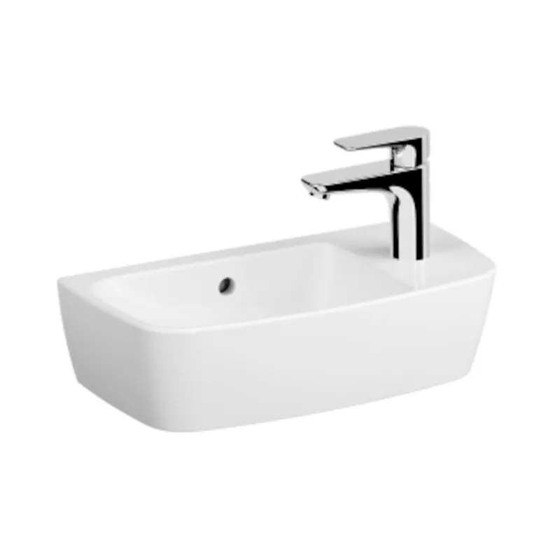 Vitra Shift lavabo 50 x 25 cm avec trou de robinetterie à droite, blanc brillant (7070-003-0921)