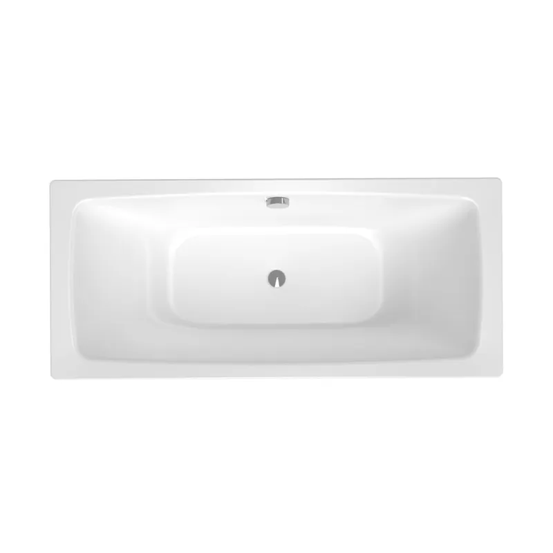 Feel 180x80 cm baignoire rectangulaire en acier émaillé, gauche et droite, sans siphon ni pieds, blanc (SATVFEEL180DUO)