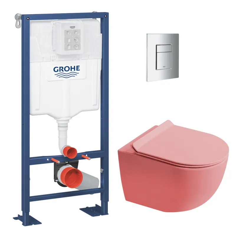 Solido pack WC bâti autoportant + WC suspendu sans bride Ceramia PixL avec abattant SoftClose + plaque (GRCEPXPMT02FR-FS)