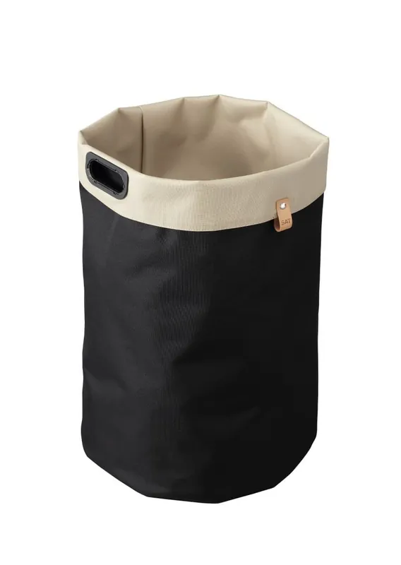 35x60x35 cm panier à linge réversible 73,5 L, polyester, noir/beige (SATDKOSCBE)