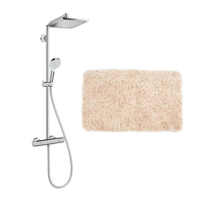 Hansgrohe Set de douche Crometta E 240 + cadeau gratuit tapis de salle de bain, beige (27271000-2BE)