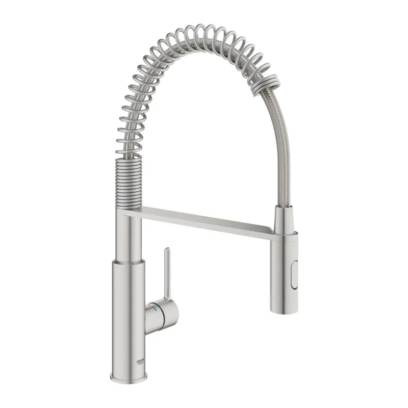 Mitigeur monocommande évier avec douchette extractible, finition inox brossé Infinity (30614DC0)