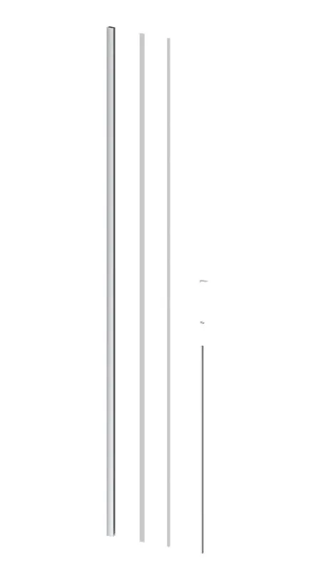 Kit de montage pour paroi de douche 195 cm, chrome (SATWIPROFIL6)