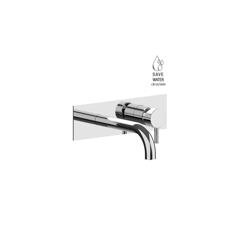 Meuble lavabo mural avec plaque rectangulaire et bec 230 mm Pepe XL Frattini