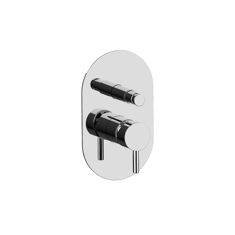 Mitigeur de douche avec inverseur et plaque ovale Pepe XL Frattini