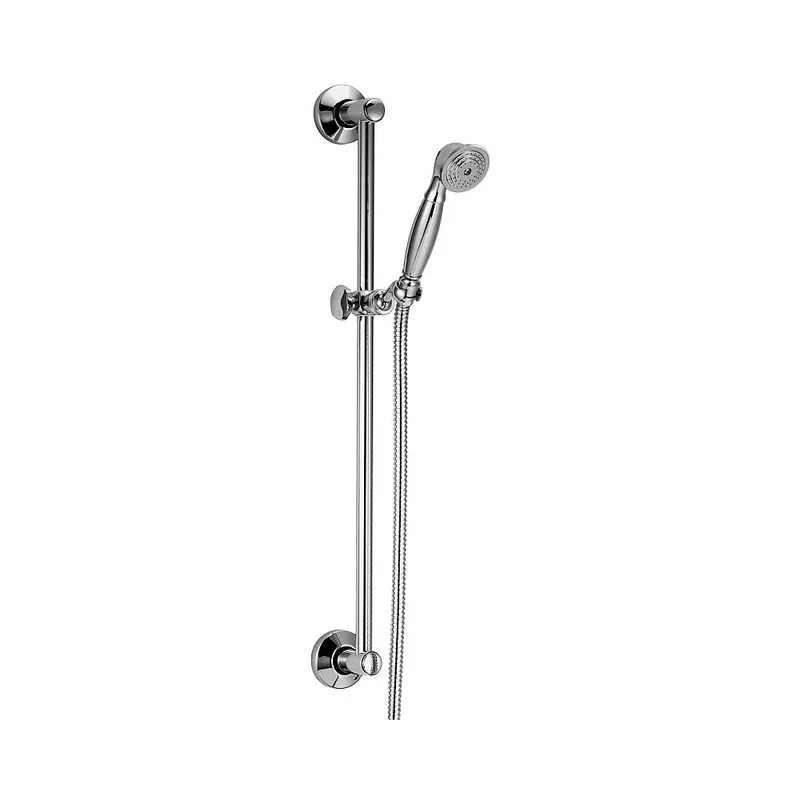 Garniture de douche avec douchette et flexible avec double agraffe+raccord prise eau Docce Frattini