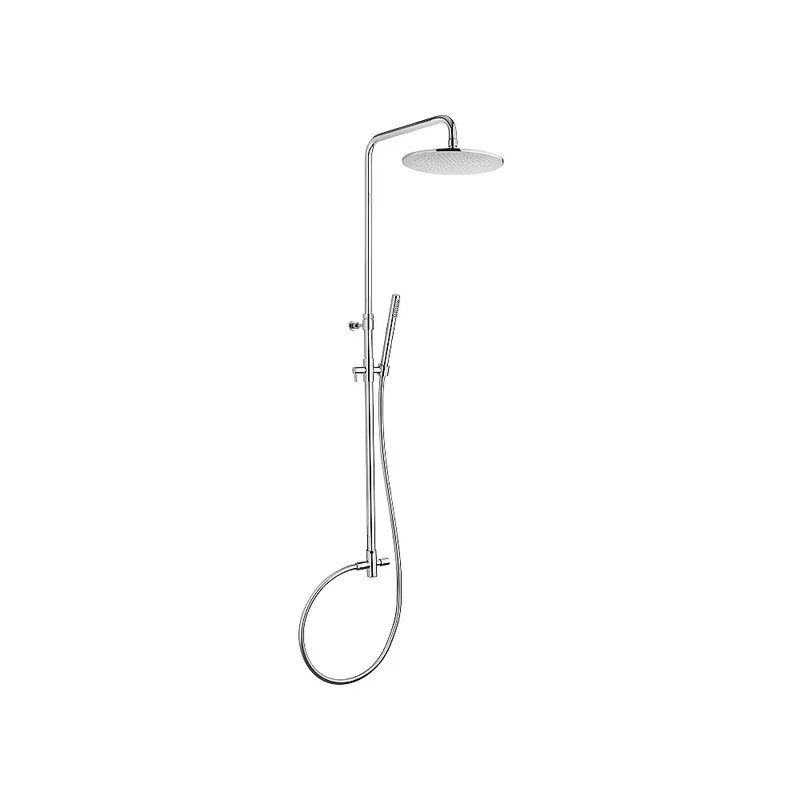 Colonne de douche avec inverseur, flexible, douchette à main et pommeau de douche ø25cm