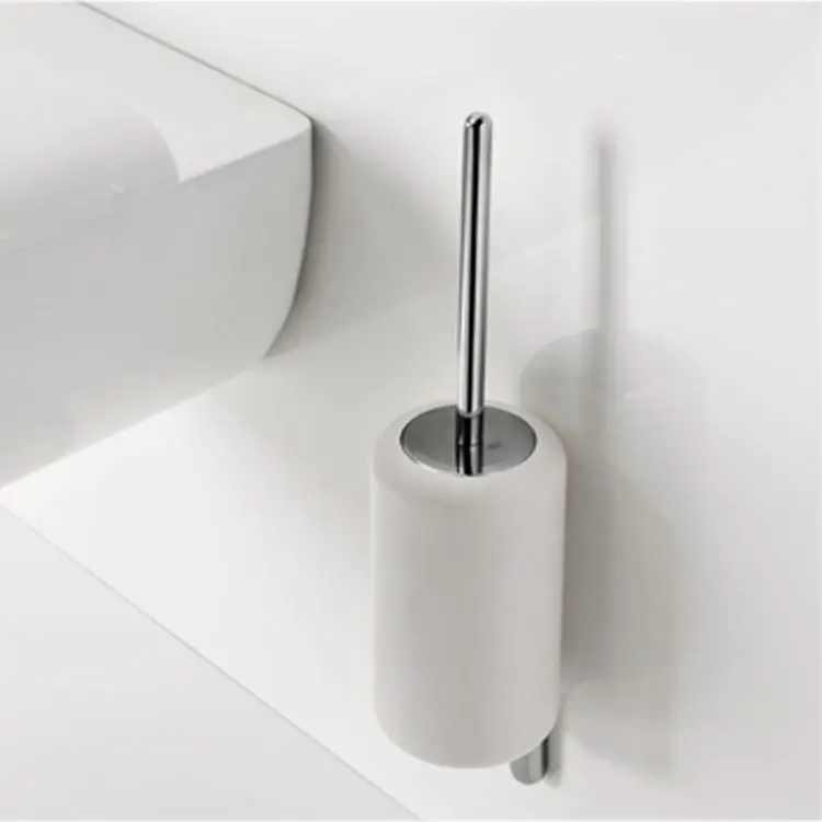 Porte-brosse wc a mur blanc Goccia Gessi