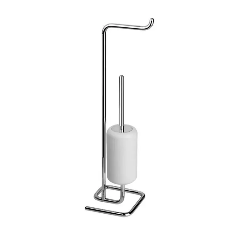 Porte-rouleau wc et brosse blanc Goccia Gessi