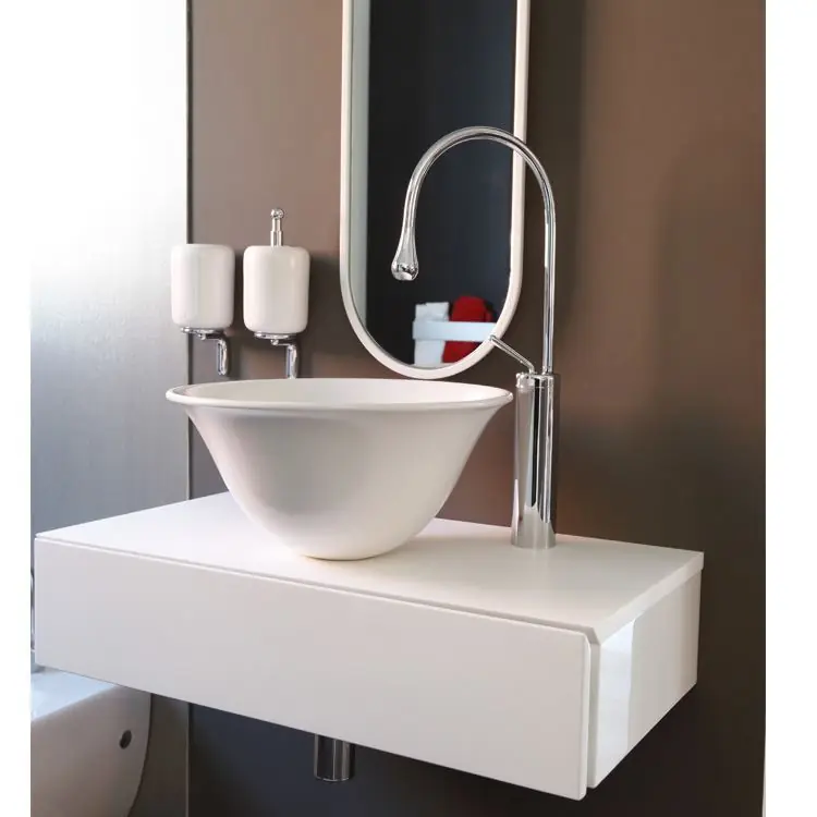 Lavabo à poser blanc ø400 mm Gessi Goccia