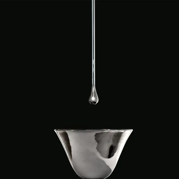Lavabo à poser argent lucide Goccia Gessi