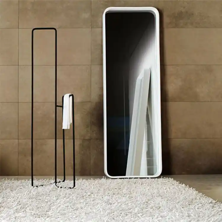 Miroir sur pied blanc Goccia Gessi