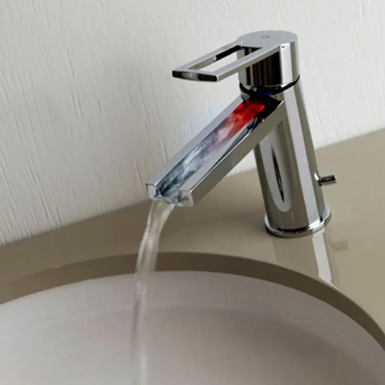 Mélangeur de lavabo à levier avec Led en cascade Riflessi Gessi