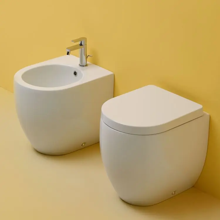 Wc et Bidet au sol 48 cm Kerasan Flo