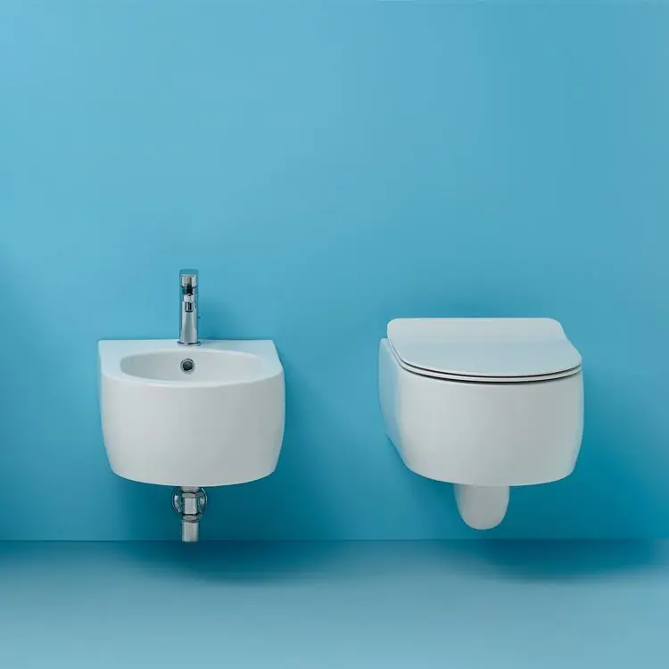 Wc et bidet suspendu Flo Kerasan