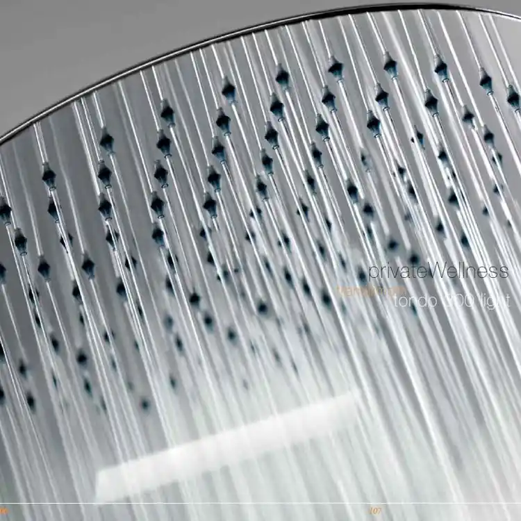 Pomme de douche murale TONDO 300 avec lumière blanche Tremillimetri Gessi