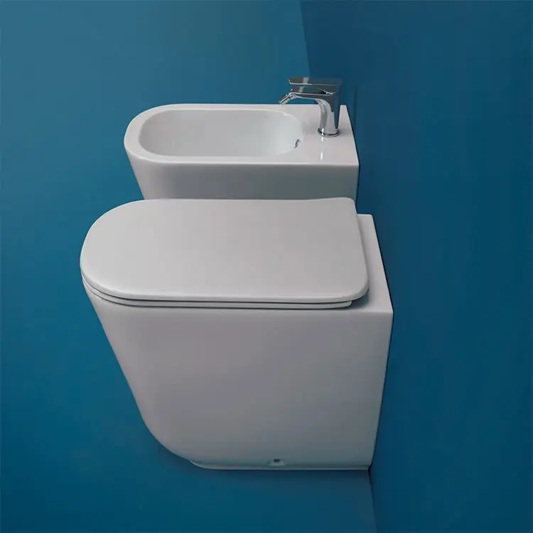 Wc et Bidet dos au mur Kerasan Tribeca