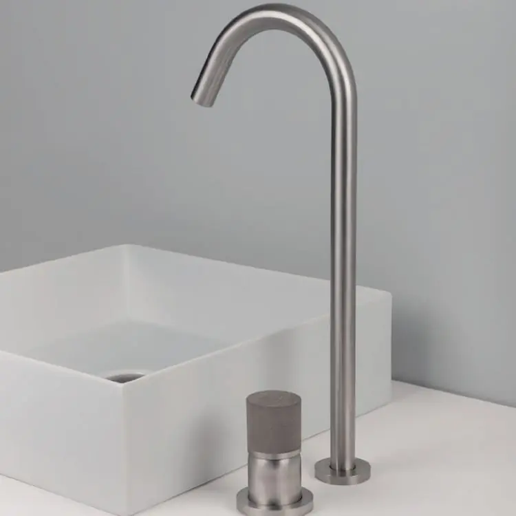 Mélangeur avec bec orientable Diametro35 Inox Concrete Ritmonio