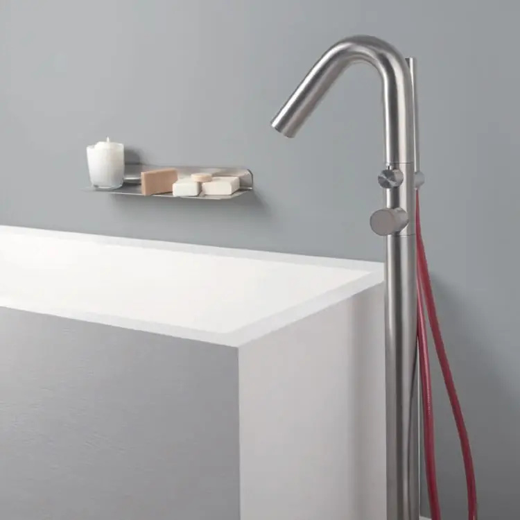 Robinet debout pour baignoire Diametro35 Inox Concrete Ritmonio